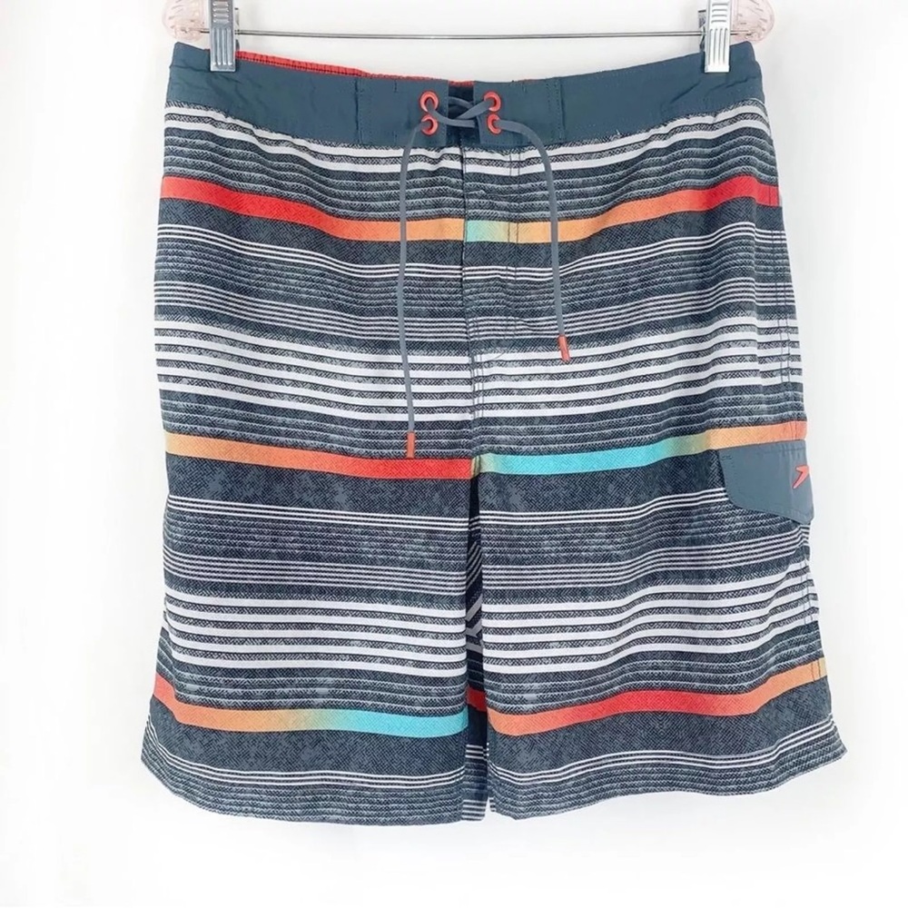 Speedo Men's Ingrain Stripe E-BOARD
Swim Trunks Beach, Size Medium